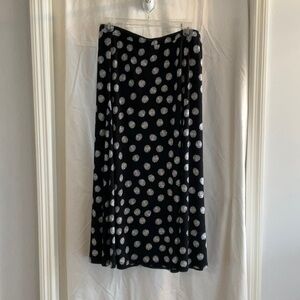 Chico's size 2 maxi B/W polka dot skirt. BRAND NEW